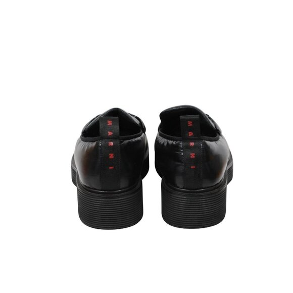 Marni Mens Square Toe Platform Loafers US 12 45 Black Nylon Padded Derby Slip On - Picture 6 of 11